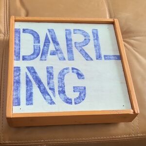 Sugarboo & Co. Art Print with Blue 'DARLING'